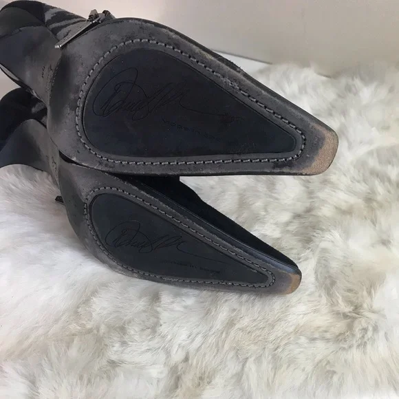 Donald Pliner Maliki Zebra Print Leather Heeled Boots Booties 6 M - Picture 8 of 12